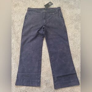 Chaser acid wash wide leg cropped trouser